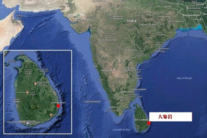 麦克林遇害地点大象岩位置图。