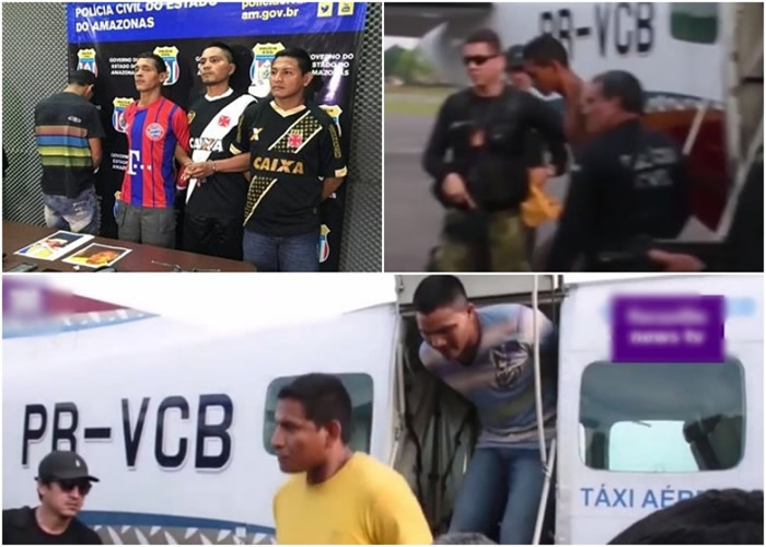 警方把疑犯押回警署。