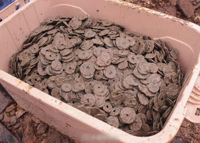 古钱币最早的为南宋时期,距今已有近千年历史。