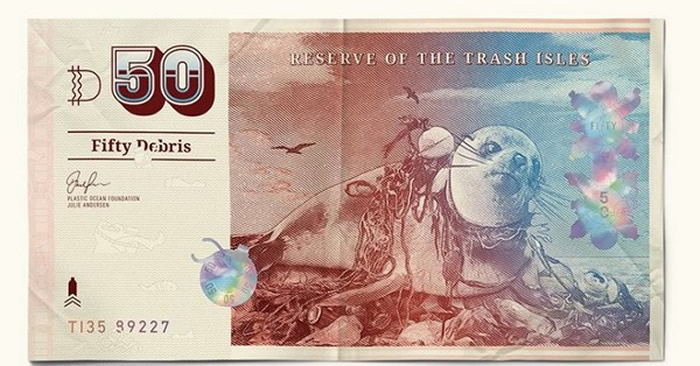 申请者们为这个「垃圾岛」设计出国旗、护照、货币和邮票。