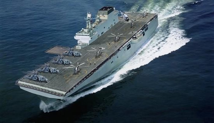 解放军最新075型两栖攻击舰想像图