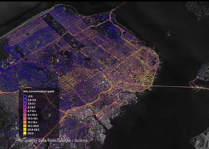 从三藩市收集到的空气质素资料。