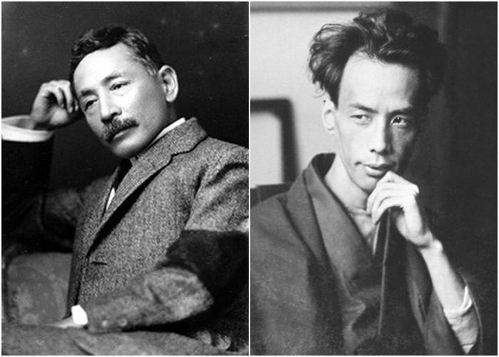 日本所申请的34个海底地名中,包括有日本文豪夏目漱石(左)及芥川龙之介(右)相关的名称。(资料图片)