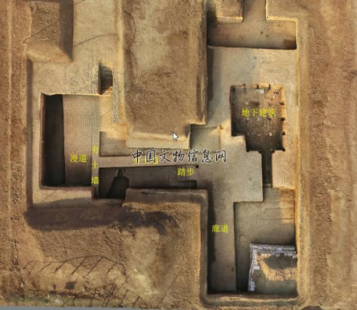 陕西西安栎阳遗址三号古城三号建筑遗址