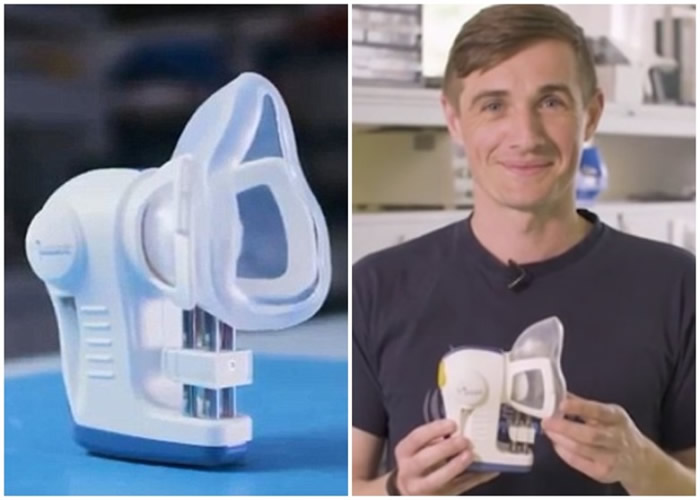 呼气分析仪(左)有助及早侦测癌症,右图为博伊尔。