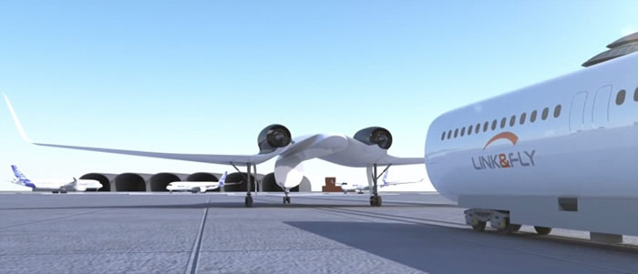 飞机+火车:法国阿卡技术公司公布“Link & Fly”飞行列车设计