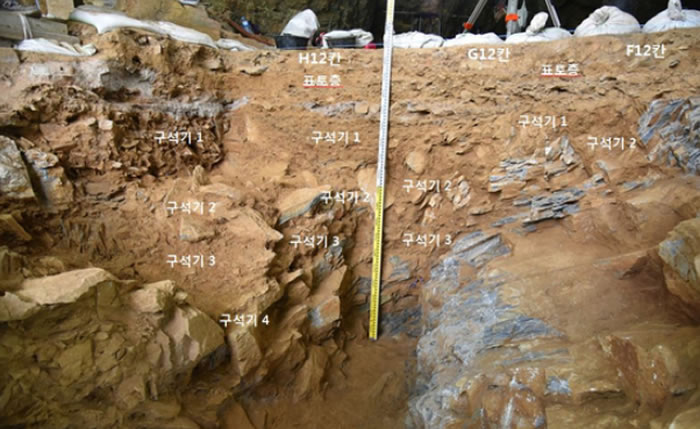 韩国江原道旌善郡洞穴发现旧石器时代小石块 还有鱼类脊骨和人类手指骨化石
