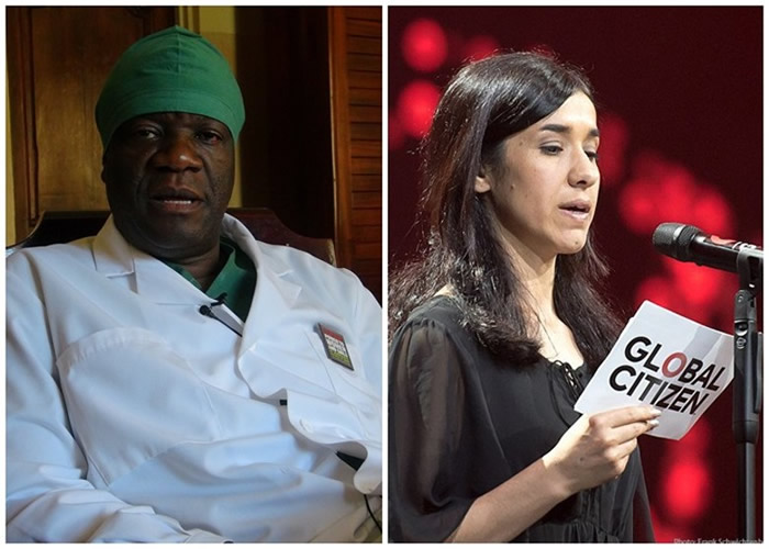 穆克瓦格(左)和纳迪娅(右)勇于对抗战争性暴力。