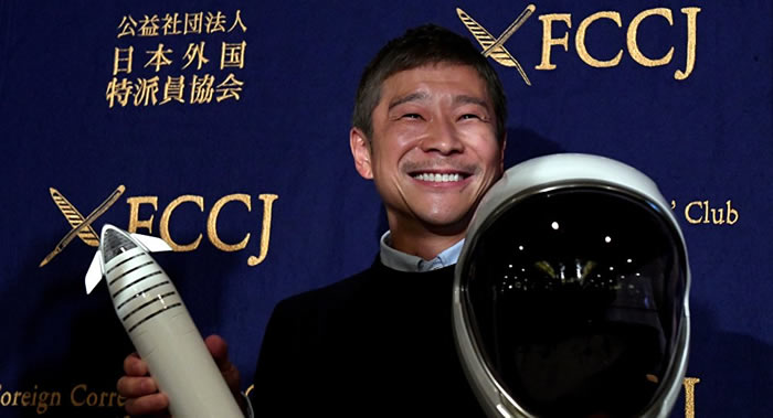 日本亿万富翁前泽友作:他的女友也有机会飞往月球