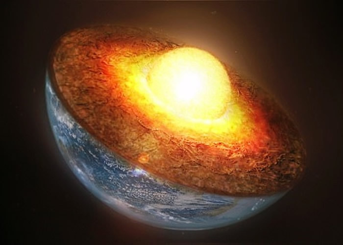 地球内核形成加强了地磁场能量,保护地球免受太阳风暴冲击。