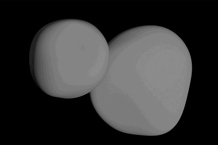 “新视野”号发回小行星486958(Ultima Thule 2014 MU69)新照片:像两张平面饼