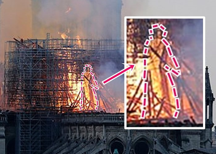 法国巴黎圣母院大火:地狱中的希望?英妇称火光