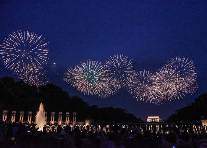 7月4日美国独立日阅兵 特朗普颂扬美利坚无所不能