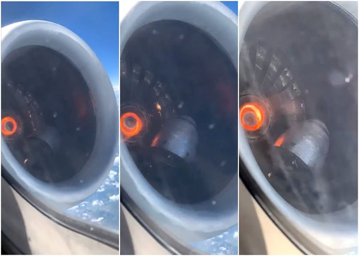 美国达美航空客机飞行途中引擎零件脱落爆火光 乘客惊惶留遗言