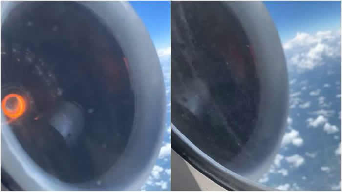 美国达美航空客机飞行途中引擎零件脱落爆火光 乘客惊惶留遗言