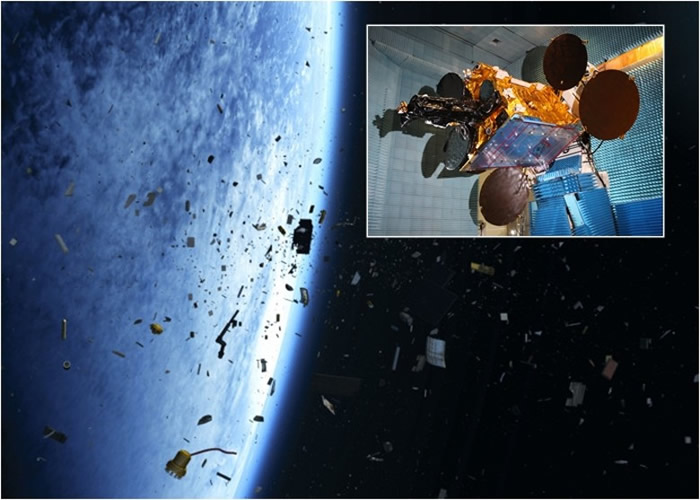 俄罗斯研发可自毁的卫星，避免成为太空垃圾。小图为普通卫星。