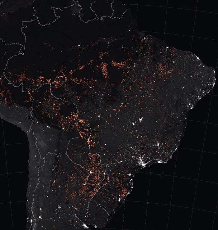 巴西亚马逊森林大火仍未扑灭 再有数百个新火头涌现