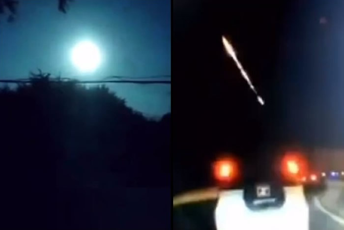 火流星:吉林省松原市凌晨一颗陨石坠落亮如白昼