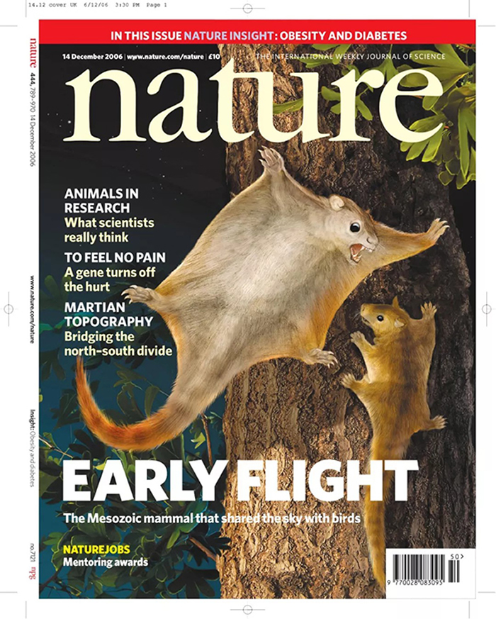 Jin Meng et al. A Mesozoic gliding mammal from northeastern China. Nature 444,