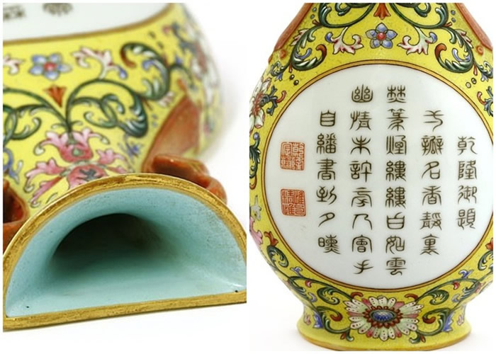 英国男子用1英镑买下的极具中国色彩小花瓶以48.4万英镑售出 原来是清朝乾隆皇帝所有