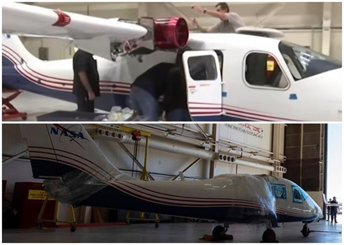 美国太空总署（NASA）展示旗下首架全电动实验性飞机“X-57 Maxwell”