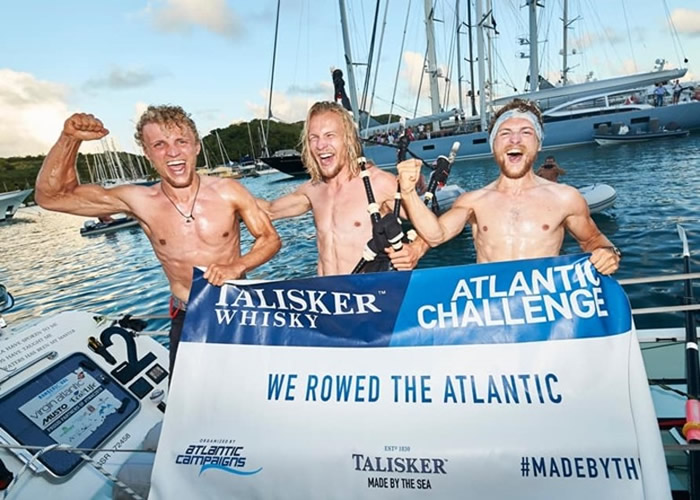 35天划艇横渡大西洋 英国苏格兰三兄弟破世界纪录