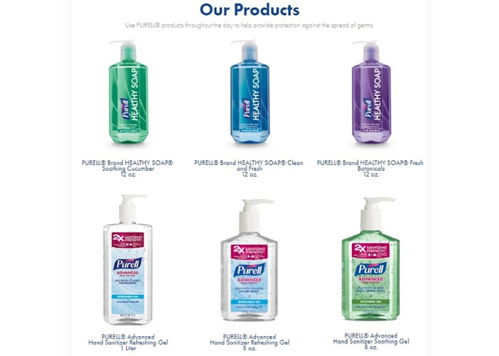 ����������Һ��ɱ�����С��������������������Ȳ��� GOJO Industries Inc�⾯��