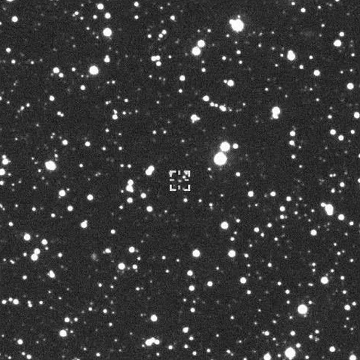 中间光标处就是小行星2002 PZ39。紫金山天文台供图