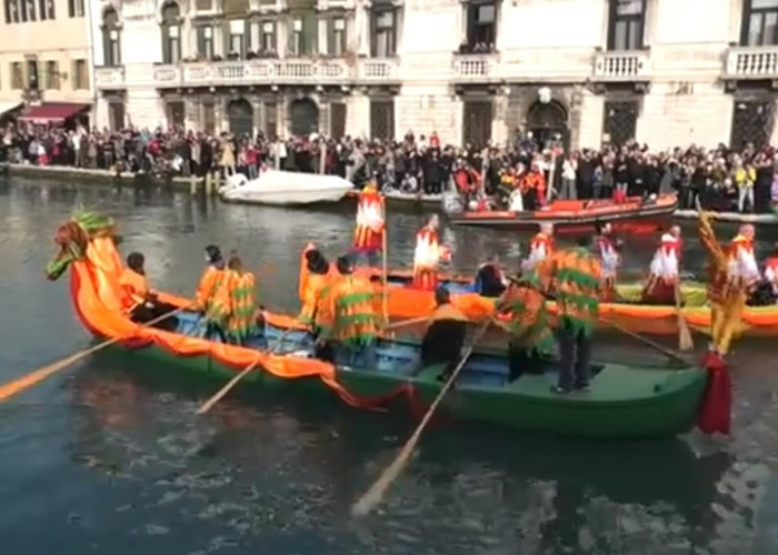 意大利水都威尼斯年度节庆面具嘉年华正式揭幕 犹如重回中世纪