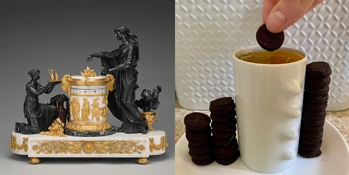 简单的器皿和曲奇饼,重现精致艺术雕塑。