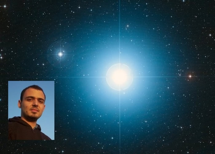 加斯帕(小图)研究围绕南鱼座α恒星(大图)的物体。