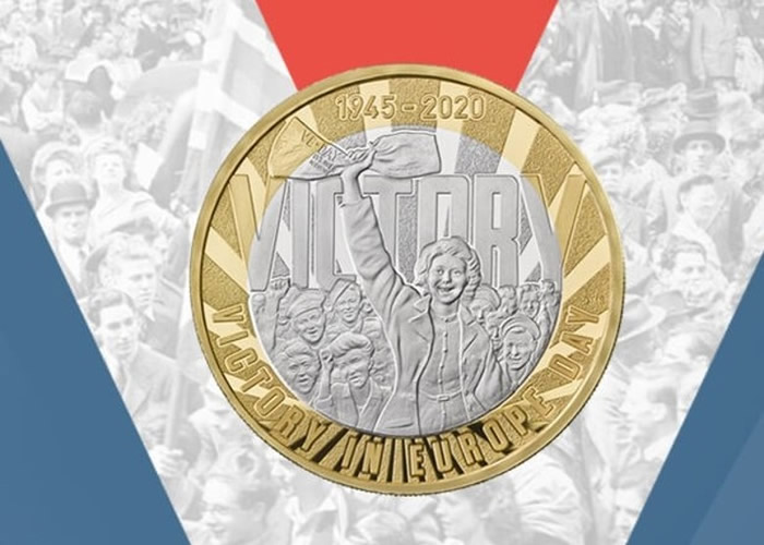 英国皇家铸币局将发行欧战胜利纪念日75周年纪念币。