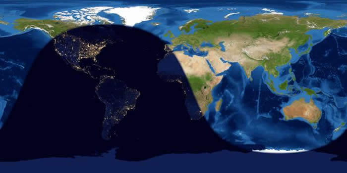 7月4日到5日晚美洲上演极为微弱的半影月食