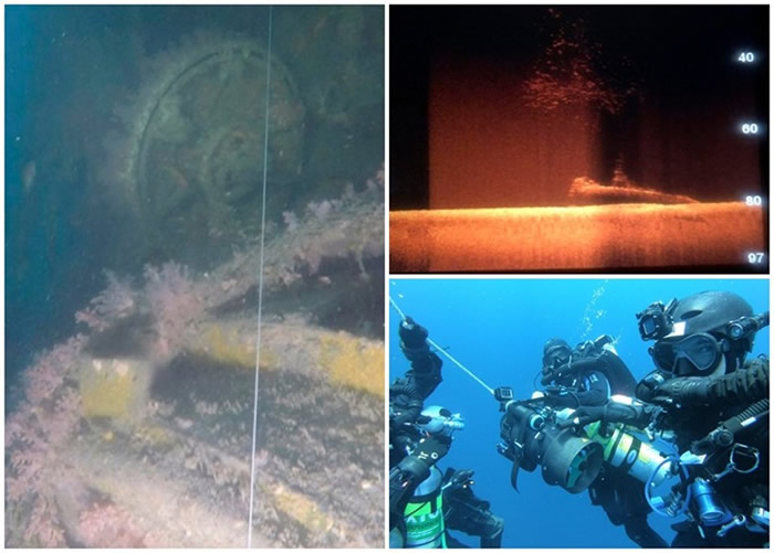霍洛维茨等人在马六甲海峡海底发现沉船残骸。