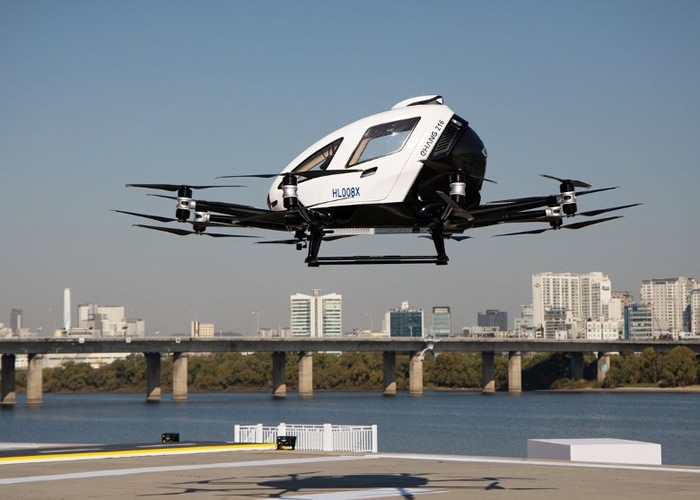 韩国首次试飞空中的士 首尔上空飞行7分钟