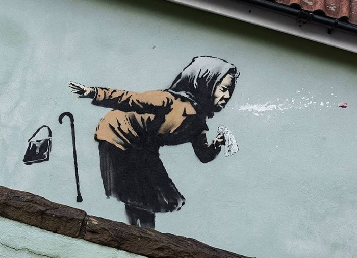 涂鸦大师Banksy深夜来访留大礼 英国布里斯托屋主睡醒房价狂飙喊不卖了