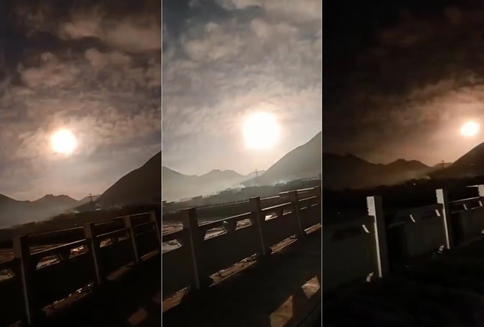 火流星!2020年12月23日凌晨青海玉树襄谦县天降巨大火球 中国地震台网证实陨石坠落