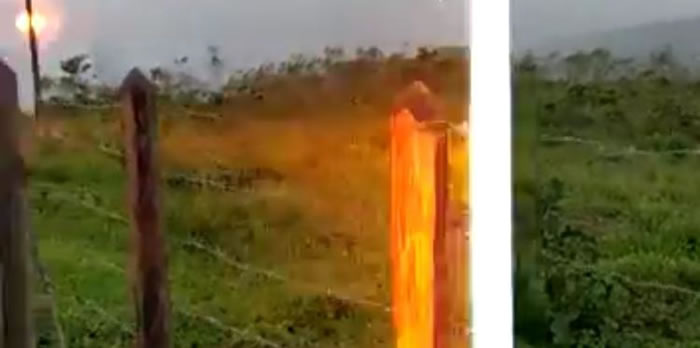 巴西男子与朋友拍摄美景时突然一道闪电劈下来 现场传出惨叫