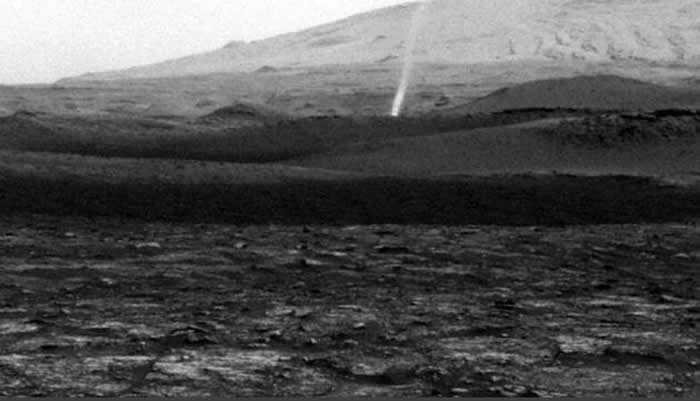 在火星上掀起一股“尘卷风”(dust devil)