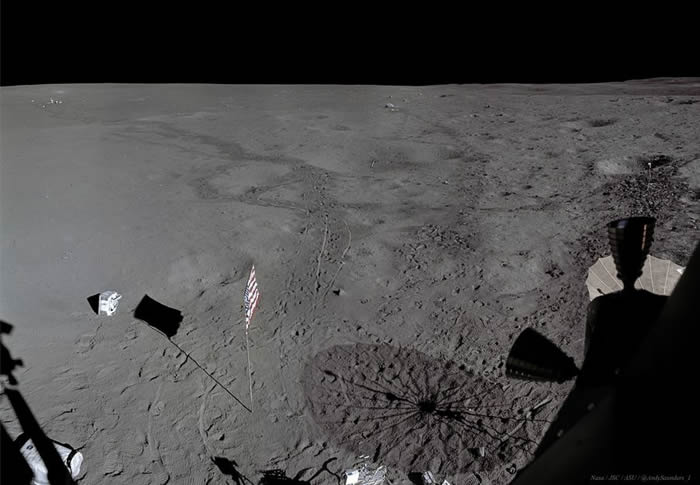 对阿波罗14号的影像分析找到宇航员艾伦·谢帕德在月球表面打出的高尔夫球