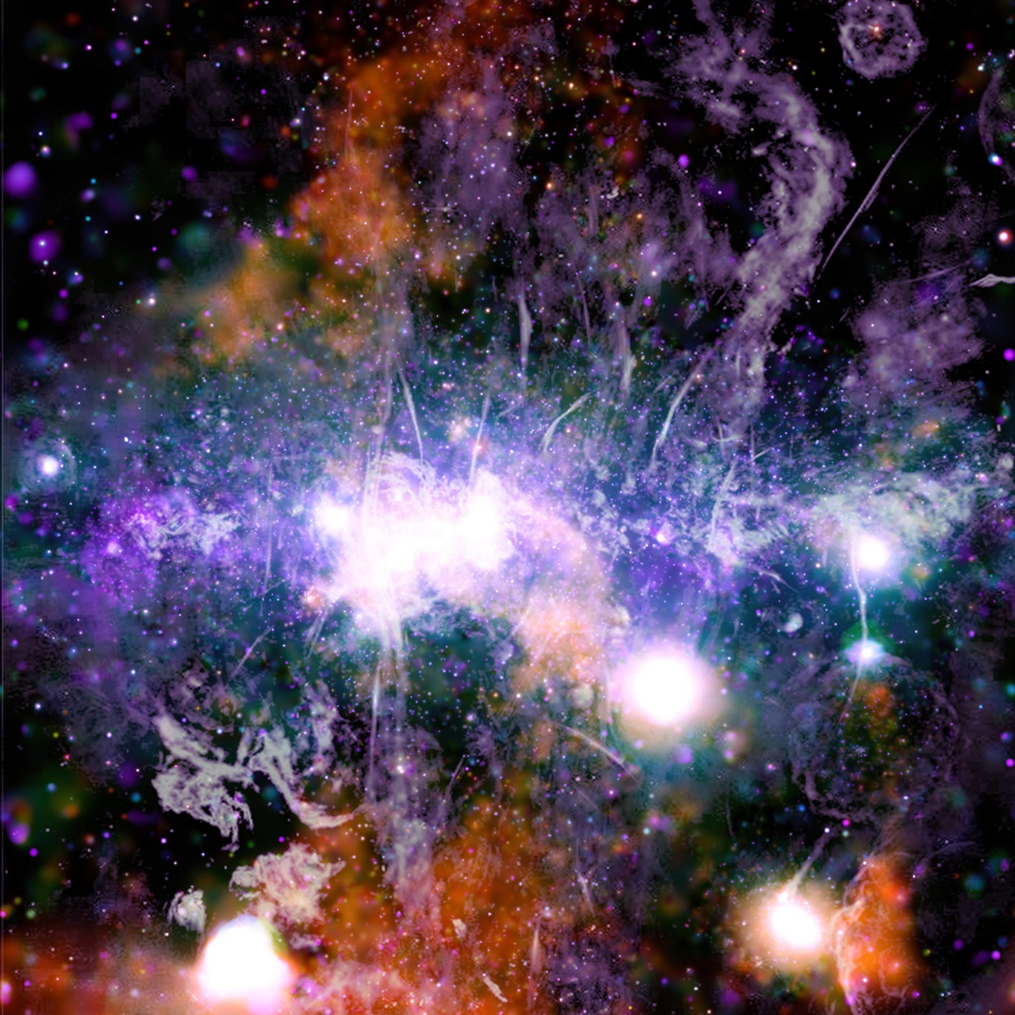 天文学家利用NASA钱德拉X射线天文台制作的新图像暗示银河系中心以前未知的星际能量源