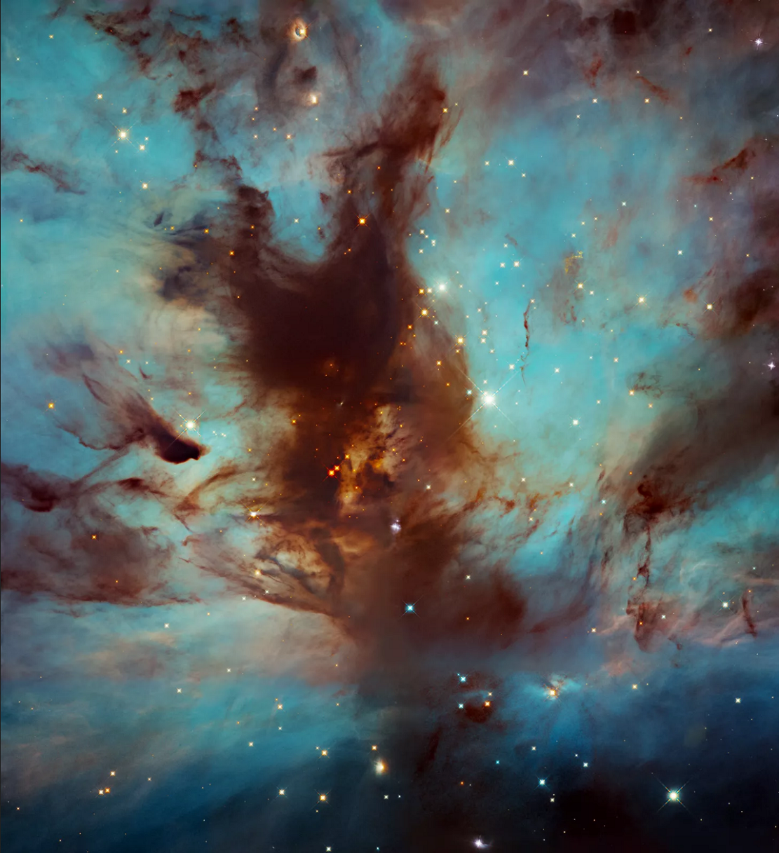 哈勃太空望远镜拍摄的猎户座火焰星云NGC 2024