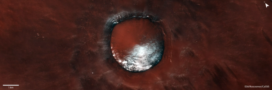 欧空局发布由痕量气体轨道器（TGO）捕捉的新图像 展现令人惊叹的火星景观