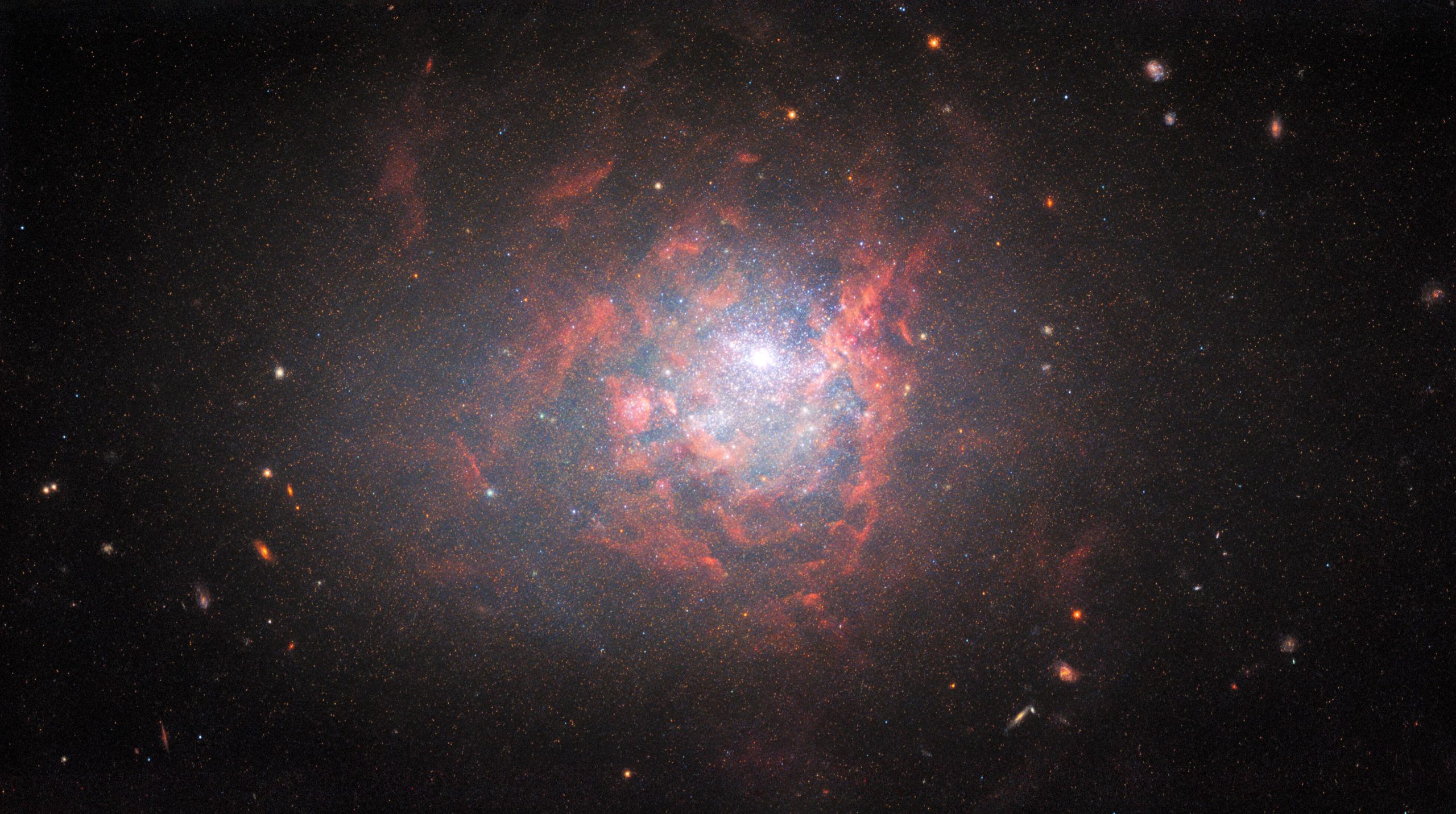哈勃太空望远镜拍摄的皮克托尔星座矮星系NGC 1705