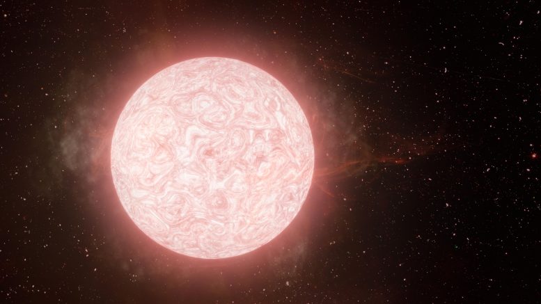 天文学家首次对一颗红超巨星到达其生命尽头爆炸成为超新星的过程进行实时成像