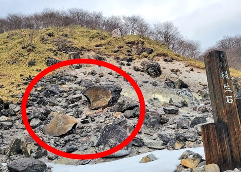 相传封印妖狐化身 日本栃木县杀生石碎裂惹热议