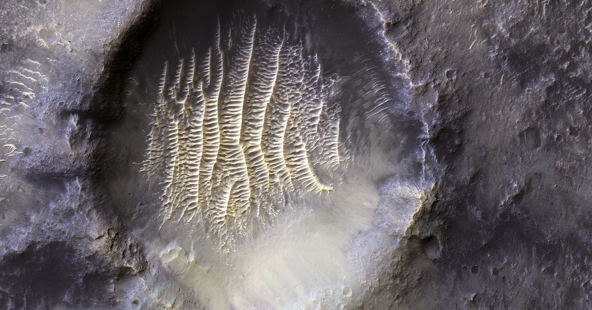 火星表面艾里撞击坑拍到外星人脚印？NASA解答