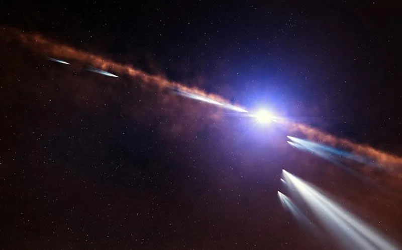 ß Pictoris：年轻行星系统中发现30颗系外彗星