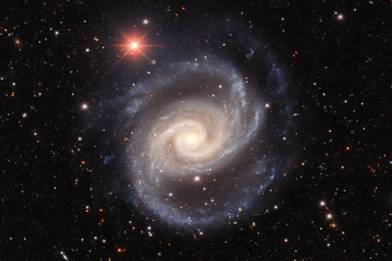 美国能源部的暗能量相机在Cerro Tololo美洲天文台拍摄了螺旋星系NGC 1566的图像