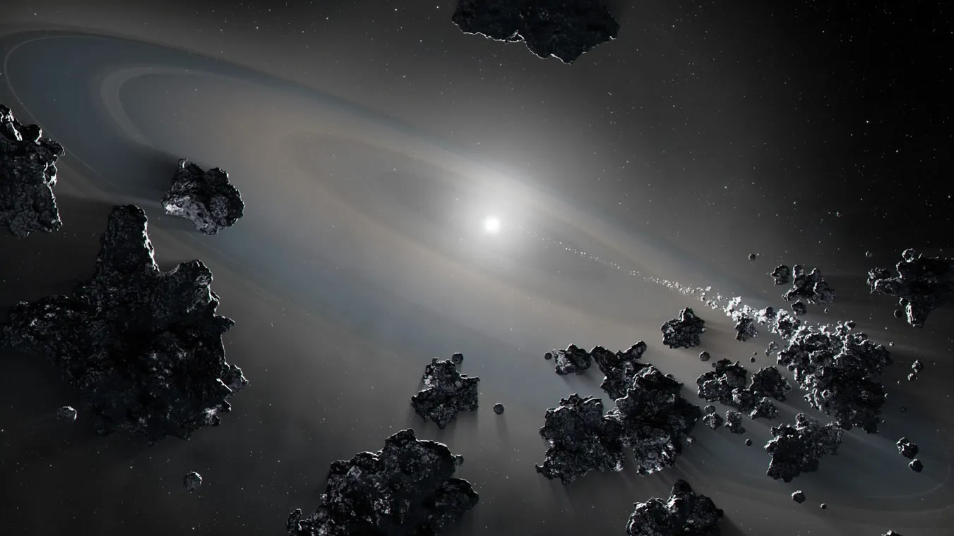 新研究发现白矮星可以从行星系统中的破碎天体中吸出碎片